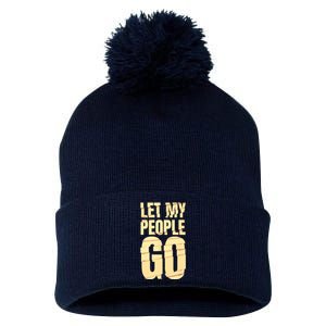 Funny Passover Let My People Go Jewish Seder Family Pom Pom 12in Knit Beanie