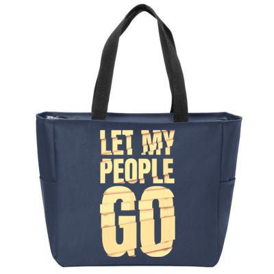 Funny Passover Let My People Go Jewish Seder Family Zip Tote Bag