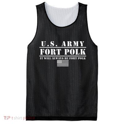 Fort Polk Louisiana Tigerland It Will Always Be Ft. Polk Mesh Reversible Basketball Jersey Tank