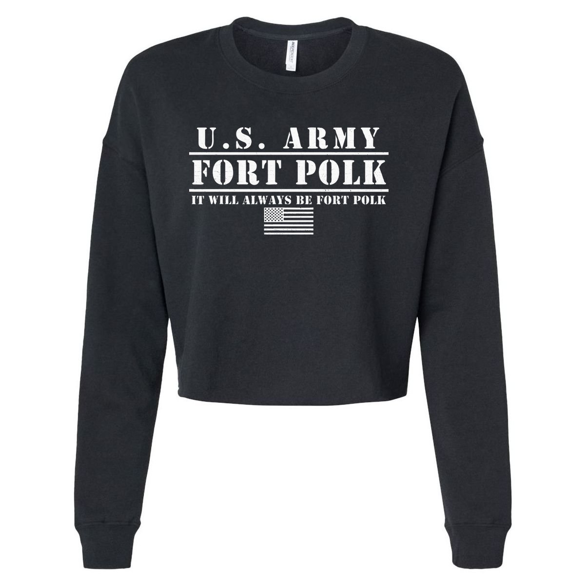 Fort Polk Louisiana Tigerland It Will Always Be Ft. Polk Cropped Pullover Crew