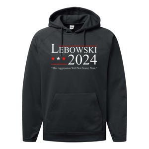 Funny Political Lebowski Political Election Vote 2024 Performance Fleece Hoodie