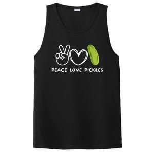 Funny Peace Love Pickles Retro Pickles Lover Food Lover Gift PosiCharge Competitor Tank