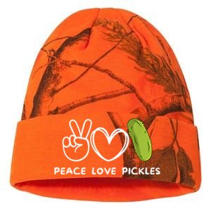 Funny Peace Love Pickles Retro Pickles Lover Food Lover Gift Kati Licensed 12" Camo Beanie