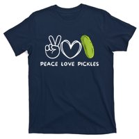 Funny Peace Love Pickles Retro Pickles Lover Food Lover Gift T-Shirt