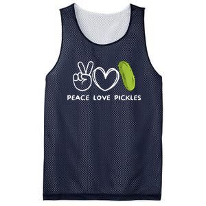 Funny Peace Love Pickles Retro Pickles Lover Food Lover Gift Mesh Reversible Basketball Jersey Tank