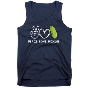 Funny Peace Love Pickles Retro Pickles Lover Food Lover Gift Tank Top