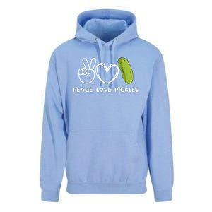 Funny Peace Love Pickles Retro Pickles Lover Food Lover Gift Unisex Surf Hoodie