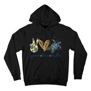 Funny Peace Love Turtle Gift Hoodie