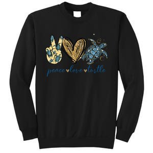 Funny Peace Love Turtle Gift Sweatshirt