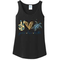 Funny Peace Love Turtle Gift Ladies Essential Tank