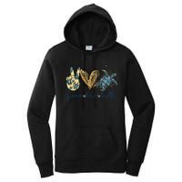 Funny Peace Love Turtle Gift Women's Pullover Hoodie