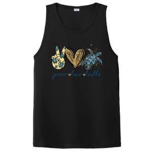 Funny Peace Love Turtle Gift PosiCharge Competitor Tank