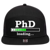 Future Phd Loading Funny Phinished Promotion Gift 7 Panel Mesh Trucker Snapback Hat