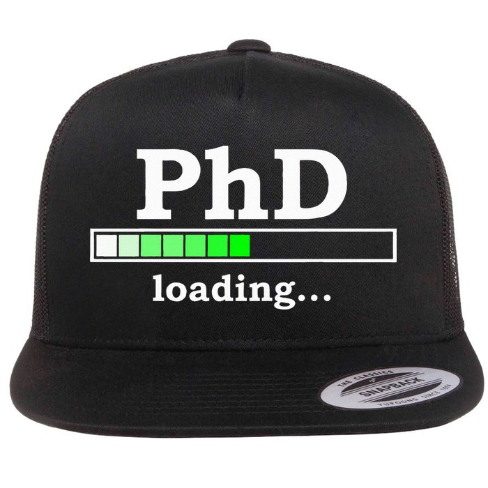 Future Phd Loading Funny Phinished Promotion Gift Flat Bill Trucker Hat