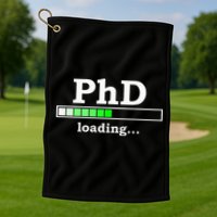 Future Phd Loading Funny Phinished Promotion Gift Golf Towel