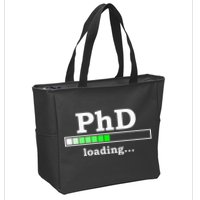 Future Phd Loading Funny Phinished Promotion Gift Zip Tote Bag