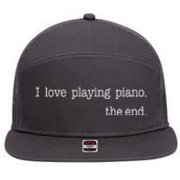 Funny Piano Lover Piano Player Musician Classical Music 7 Panel Mesh Trucker Snapback Hat