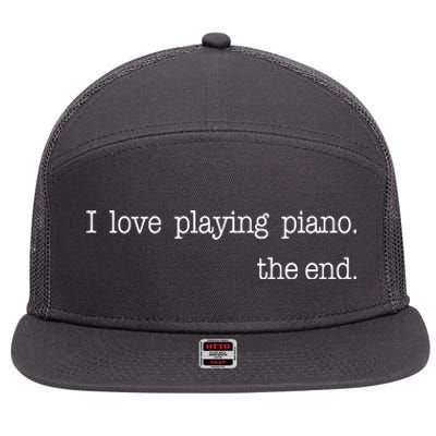 Funny Piano Lover Piano Player Musician Classical Music 7 Panel Mesh Trucker Snapback Hat