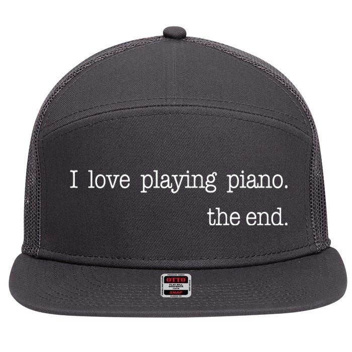 Funny Piano Lover Piano Player Musician Classical Music 7 Panel Mesh Trucker Snapback Hat