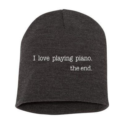 Funny Piano Lover Piano Player Musician Classical Music Short Acrylic Beanie