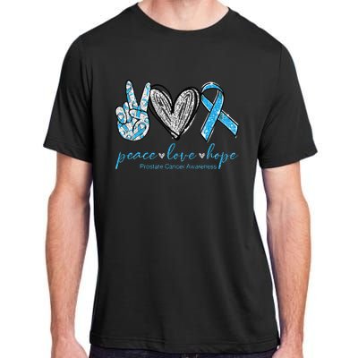 Funny Peace Love Prostate Cancer Awareness Gift Adult ChromaSoft Performance T-Shirt