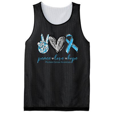 Funny Peace Love Prostate Cancer Awareness Gift Mesh Reversible Basketball Jersey Tank