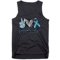 Funny Peace Love Prostate Cancer Awareness Gift Tank Top