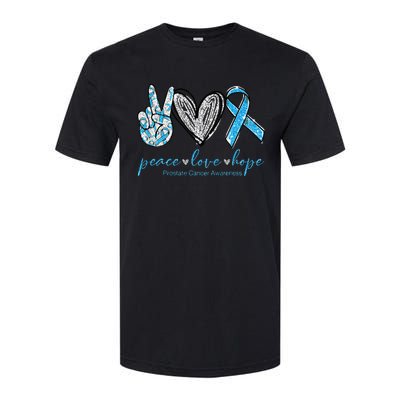 Funny Peace Love Prostate Cancer Awareness Gift Softstyle CVC T-Shirt