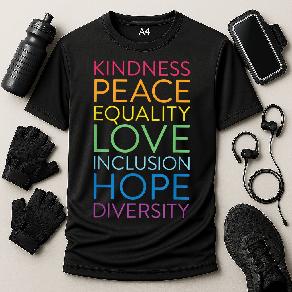 Funny Peace Love Inclusion Equality Diversity Human Rights Gift Cooling Performance Crew T-Shirt