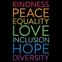 Funny Peace Love Inclusion Equality Diversity Human Rights Gift Cooling Performance Crew T-Shirt