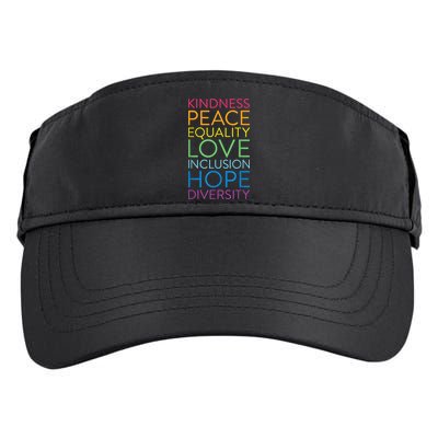 Funny Peace Love Inclusion Equality Diversity Human Rights Gift Adult Drive Performance Visor