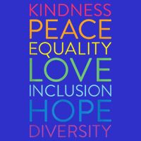 Funny Peace Love Inclusion Equality Diversity Human Rights Gift V-Neck T-Shirt