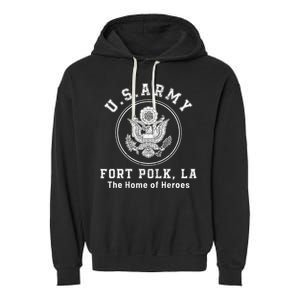 Fort Polk Louisiana Tigerland Garment-Dyed Fleece Hoodie