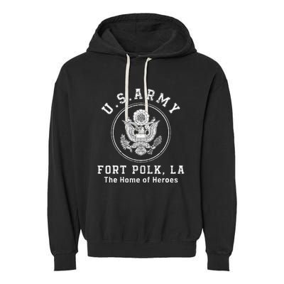 Fort Polk Louisiana Tigerland Garment-Dyed Fleece Hoodie