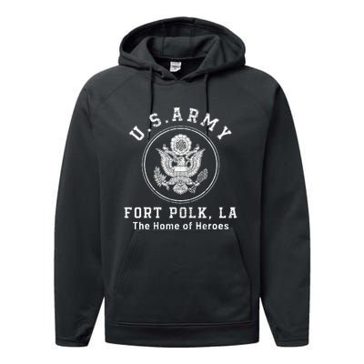 Fort Polk Louisiana Tigerland Performance Fleece Hoodie