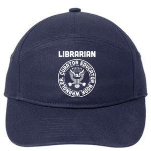 Funny Punk Librarian Gift Great Gift 7-Panel Snapback Hat