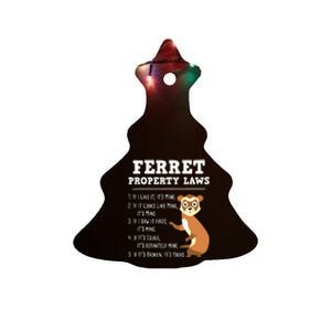 Ferret Property Laws Zoo Animal Ferret Lover Ceramic Tree Ornament