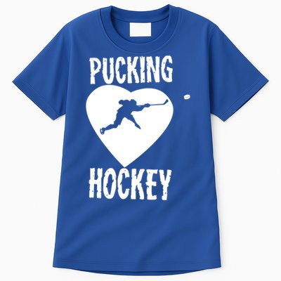 Funny Pucking Love Hockey Adult Novelty Player Fan Gift Tall T-Shirt