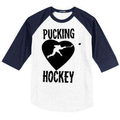 Funny Pucking Love Hockey Adult Novelty Player Fan Gift Baseball Sleeve Shirt