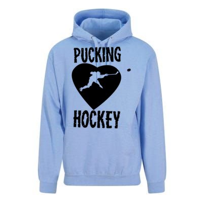 Funny Pucking Love Hockey Adult Novelty Player Fan Gift Unisex Surf Hoodie