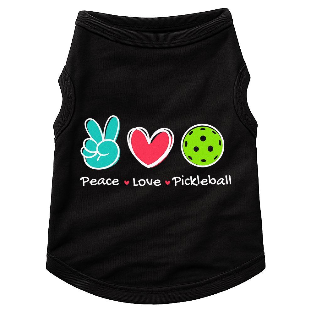 Funny Peace Love Pickleball Court Play Loves Pickleball Doggie Tank