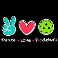 Funny Peace Love Pickleball Court Play Loves Pickleball Cooling Performance Crew T-Shirt