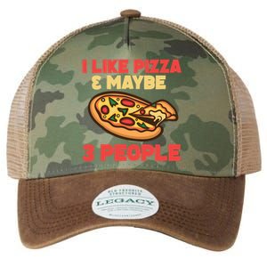 Funny Pizza Lover Gift Cool I Like Pizza And Maybe 3 People Gift Legacy Tie Dye Trucker Hat