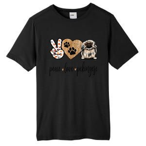 Funny Peace Love Pekingese Dog Lover Tall Fusion ChromaSoft Performance T-Shirt