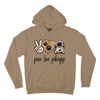 Funny Peace Love Pekingese Dog Lover Hoodie