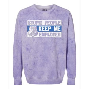 Funny Police Law Enforcement Colorblast Crewneck Sweatshirt