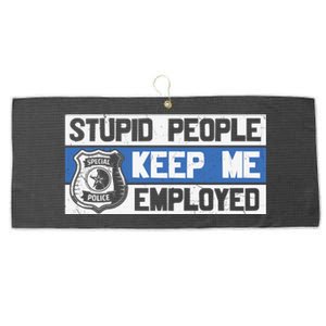 Funny Police Law Enforcement Large Microfiber Waffle Golf Towel