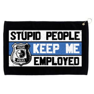 Funny Police Law Enforcement Grommeted Golf Towel