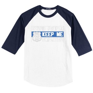 Funny Police Law Enforcement Baseball Sleeve Shirt