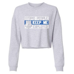 Funny Police Law Enforcement Cropped Pullover Crew